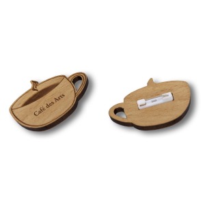 Namensschild Holz - Badbois - PUHT vierfarbig bedruckt