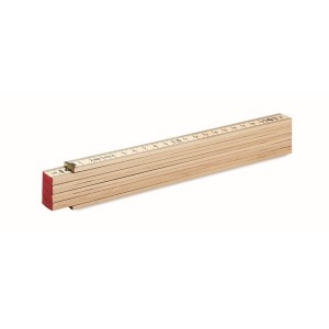 Zimmermannslineal aus Holz 2m