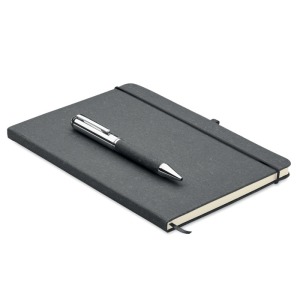 ELEGANOTE - Notizbuch aus recyceltem Leder und Kugelschreiber
