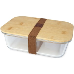 Roby Essensbox aus Glas mit Bambusdeckel