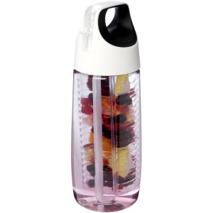HydroFruit 700 ml Sportflasche aus recyceltem Kunststoff mit Schwingdeckel und Infusor