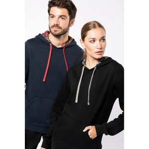 Kontrastreich gemustertes Unisex-Sweatshirt mit Kapuze