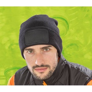 RECYCLED DOUBLE KNIT PRINTERS BEANIE - Mütze aus recyceltem Acryl