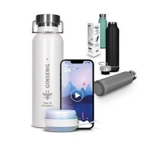 HAUT-PARLEUR ENCEINTE ET BOUTEILLE ISOTHERME DOUBLE-PAROI INOX 60 cl
