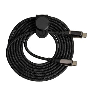 REEVES USB-C-Kabel mit Bildschirm und Kabelbinder