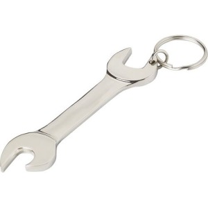 Schlüsselanhänger aus Metall mit Flaschenöffner Gideon