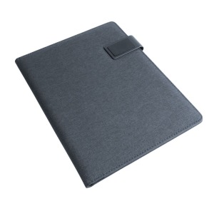 Conférencier A4 tissu mélangé avec bloc de papier à lignes