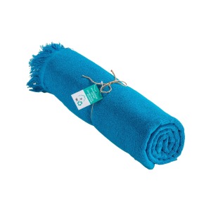 Serviette de plage/Fouta frangée en coton recyclé