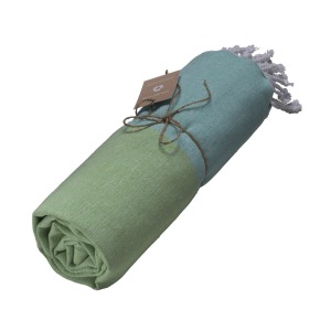 Serviette de plage/fouta en coton recyclé 180g/m² certifiée GRS