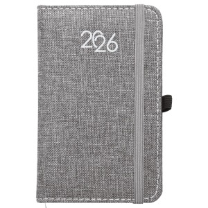 Agenda de poche hebdomadaire 2026, couverture rigide en PET recyclé avec effet de mélange