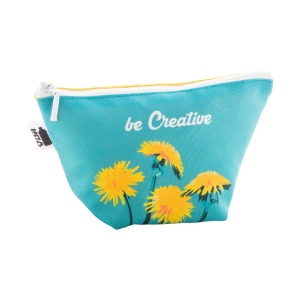 Kleine bedruckte Schminktasche