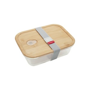 Bento 0.8L Glas mit Bambusdeckel