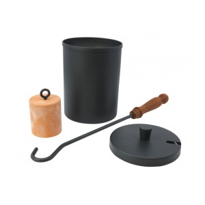 Feuertopf Alu lackiert 140 mm - 156 mm mit Deckel ø 110 mm