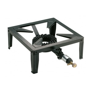 Gusseisen-Gasherd 4 Füße Gusseisenbrenner mit Stahlrahmen 40 x 40 x 18 cm