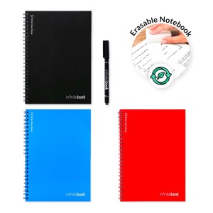INFINITEBOOK PLAIN A5. Infinitebook mit Softcover und 15 unifarbenen Seiten für Whiteboards