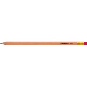 STABILO Sechskant-Graphitstift aus Naturholz mit Gummispitze