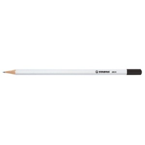 STABILO Graphitstift hexagonal weiß mit gehärtetem Kopf
