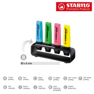 STABILO GREEN BOSS Schreibtischset mit 4 Textmarkern