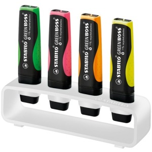 STABILO GREEN BOSS Schreibtischset mit 4 Textmarkern