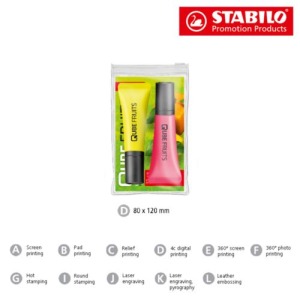 STABILO NEON Textmarker 2er-Etui mit Reißverschluss