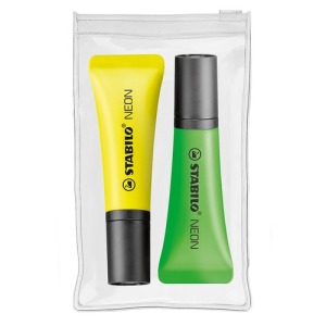 STABILO NEON Textmarker 2er-Etui mit Reißverschluss