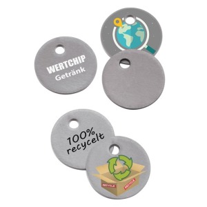 Recycelte 1-Euro-Münze