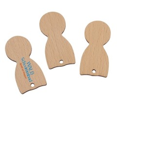 Jeton für Einkaufswagen aus Holz