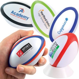 Anti-Stress Rugbyball Zweifarbig /Dreifarbig*.