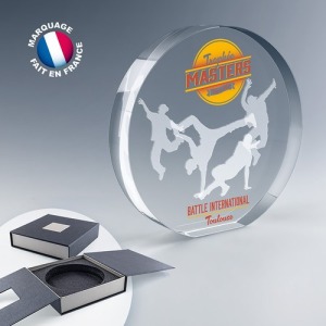 Runde Trophäe mit geradem Rand