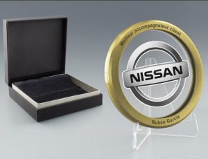 Medaille Glas Metall