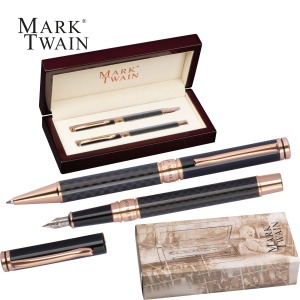 Set d'écriture Mark Twain dans un coffret en bois