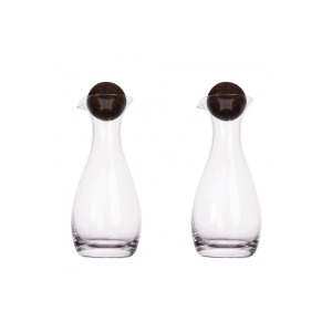Sagaform Nature Öl-/Essigkaraffen mit Korkstopfen 2 Stück 300ml