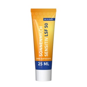 Sensitive Sonnenmilch SPF 50, 25 ml Tube