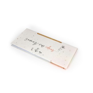 Großer Notizblock mit Samen 1 Bleistift aus Holz mit Graphitmine