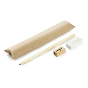 EKO Schreibset Bleistift, Radiergummi, Anspitzer