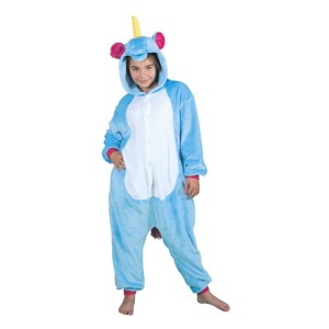 KOSTÜM KIGURUMI BLAUES EINHORN KIND T 7/9 JAHRE