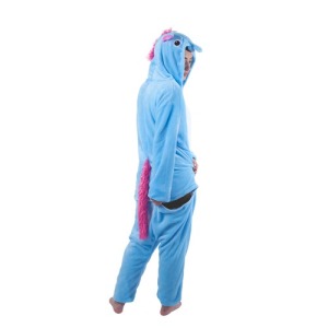 KIGURUMI KOSTÜM EINHORN ROSA UND WEISS ERWACHSENE