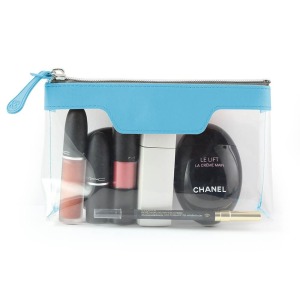 185 x 120 x 60 mm Reißverschlusstasche aus farbigem Kunstleder