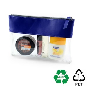 Transparente Reißverschlusstasche 225 x 160 x 20 mm aus rPET