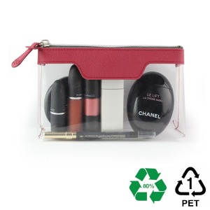 Transparente Reißverschlusstasche 185 x 120 x 60 mm aus rPET