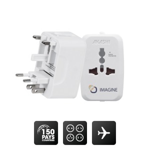 Adaptateur universel de voyage - Blanc
