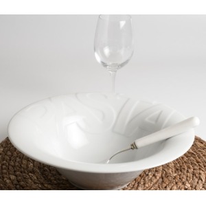 Tiefer Teller mit Relief PASTA