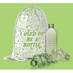 Recycelte Kordeltasche