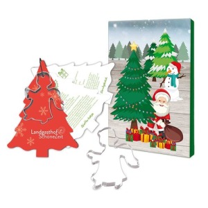 Rezeptbuch Weihnachten, Tannenbaum, mit Kuchenform Tannenbaum - Standarddesign