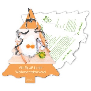 Rezeptbuch Weihnachten, Tannenbaum, mit Kuchenform Tannenbaum - Standarddesign