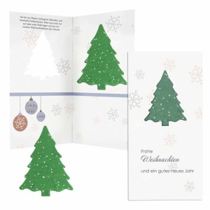 Grußkarte mit Papier mit Tannenaussaat - Fichtensamen - Standarddesign