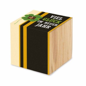 Mini-Holztopf - Standarddesign - Glücksklee