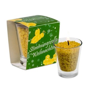 Kerze aus Bienenwachsgranulat