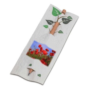 Bleistift in einer Karte aus Saatpapier - Mohnblume 4/4-c