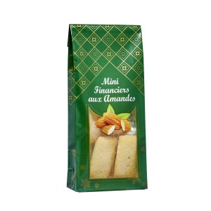 Tüte mit Mini-Financiers mit Mandeln